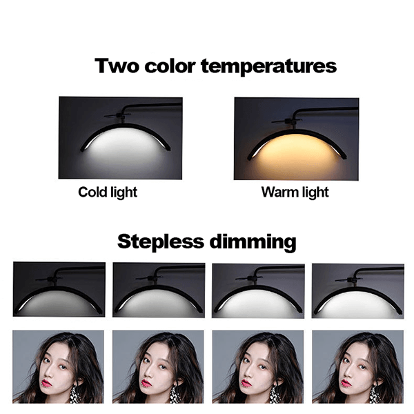 White Half Moon Beauty Lamp