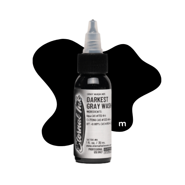 Eternal Ink Darkest Greywash available from Magnum Tattoo Spplies UK