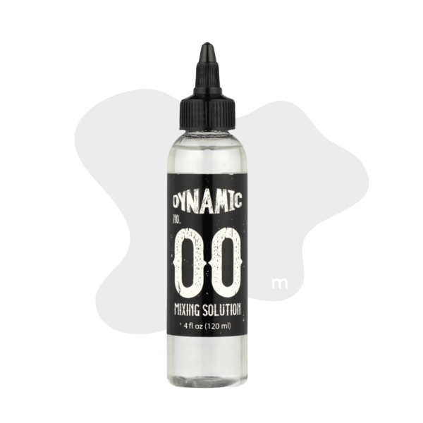 Dynamic Mixing Solution tattoo ink bottle included in greywash set available from Magnum Tattoo Supplies UK - front view