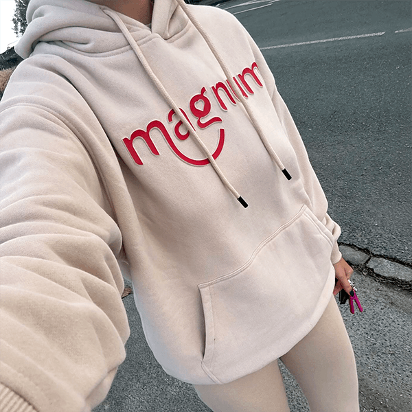 Magnum Logo Hoodie - Soft Ivory (Sizes S-2XL) - magnumtattoosupplies