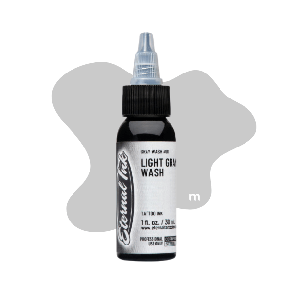 Eternal Ink Greywash light shade tattoo ink bottle available from Magnum Tattoo Supplies UK - front view