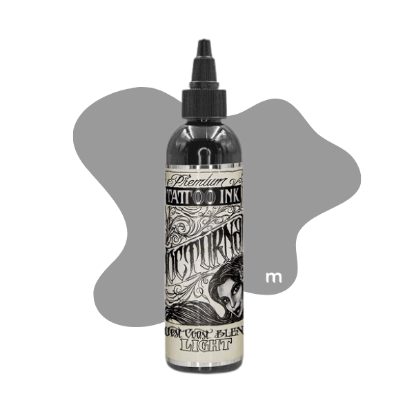 Nocturnal Grey Wash Light Tattoo Ink in Black & Grey Inks collection by Nocturnal from Magnum Tattoo Supplies - bottle view