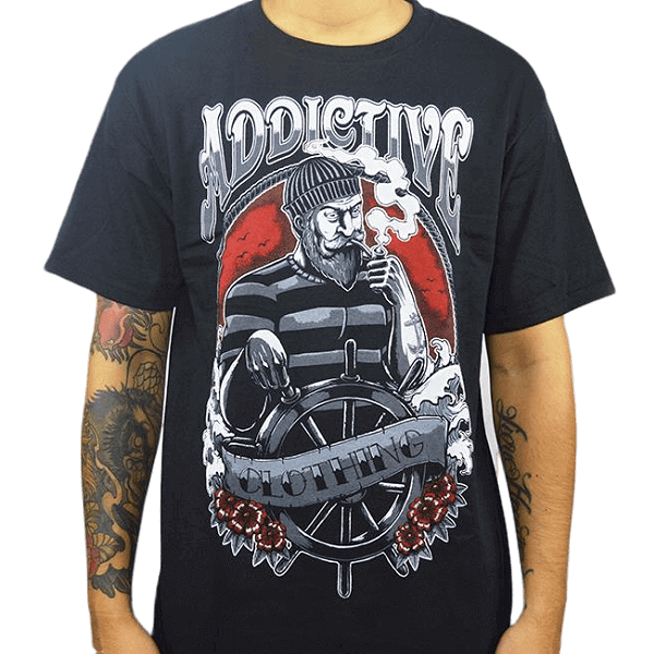 Sailor Captain T-Shirt by Addictive Clothing (M) - magnumtattoosupplies