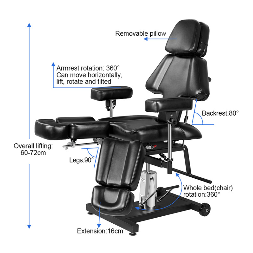 Atlas Hydraulic Tattoo Client Chair