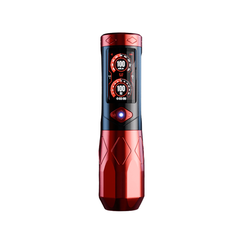 AVA GTR Wireless Red Tattoo Pen With Adjustable Stroke available from Magnum Tattoo Supplies UK.