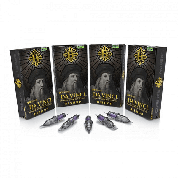 Bishop Da Vinci V2 Round Liners (RL) tattoo cartridges box in Tattoo Needles & Cartridges by Bishop available from Magnum Tattoo Supplies