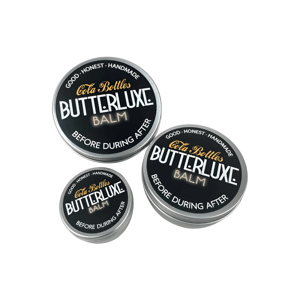 Butterluxe tattoo aftercare cola bottles balm available from Magnum Tattoo Supplies - multiple tins view
