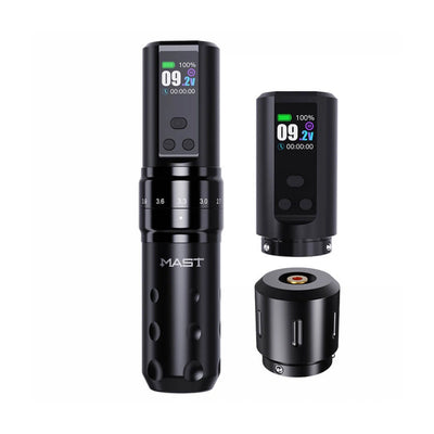 Mast Fold 2 Pro Wireless Tattoo Machine with Adjustable Stroke (2x Batteries)
