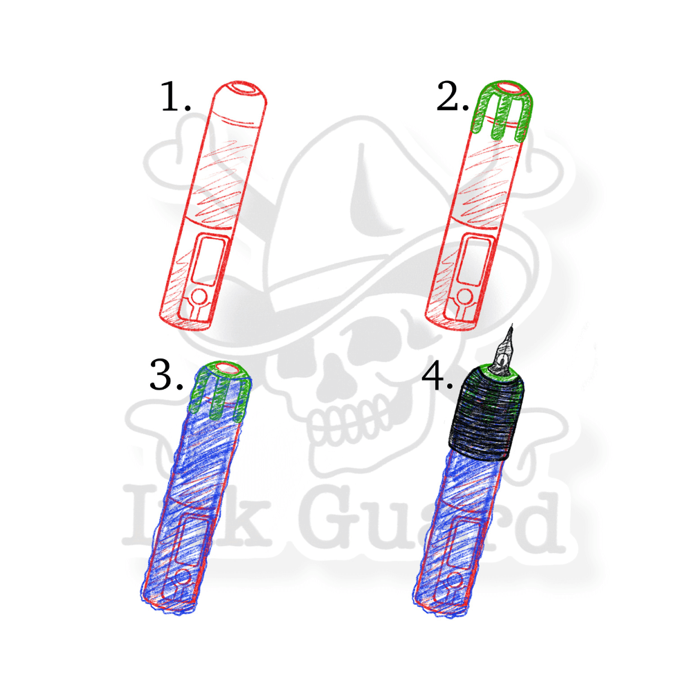 Ink Guard Waterproof Machine Stickers (Pack of 50) - magnumtattoosupplies