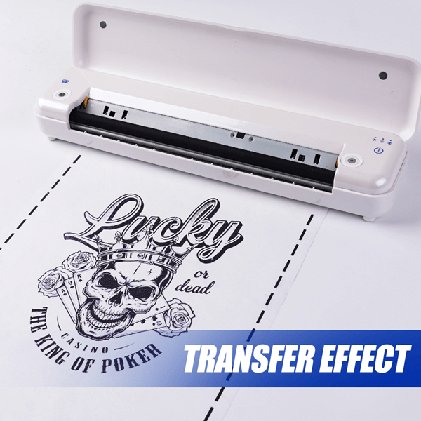 Mast Smart wireless stencil printer in tattoo stencil transfer, available from Magnum Tattoo Supplies - stencil print