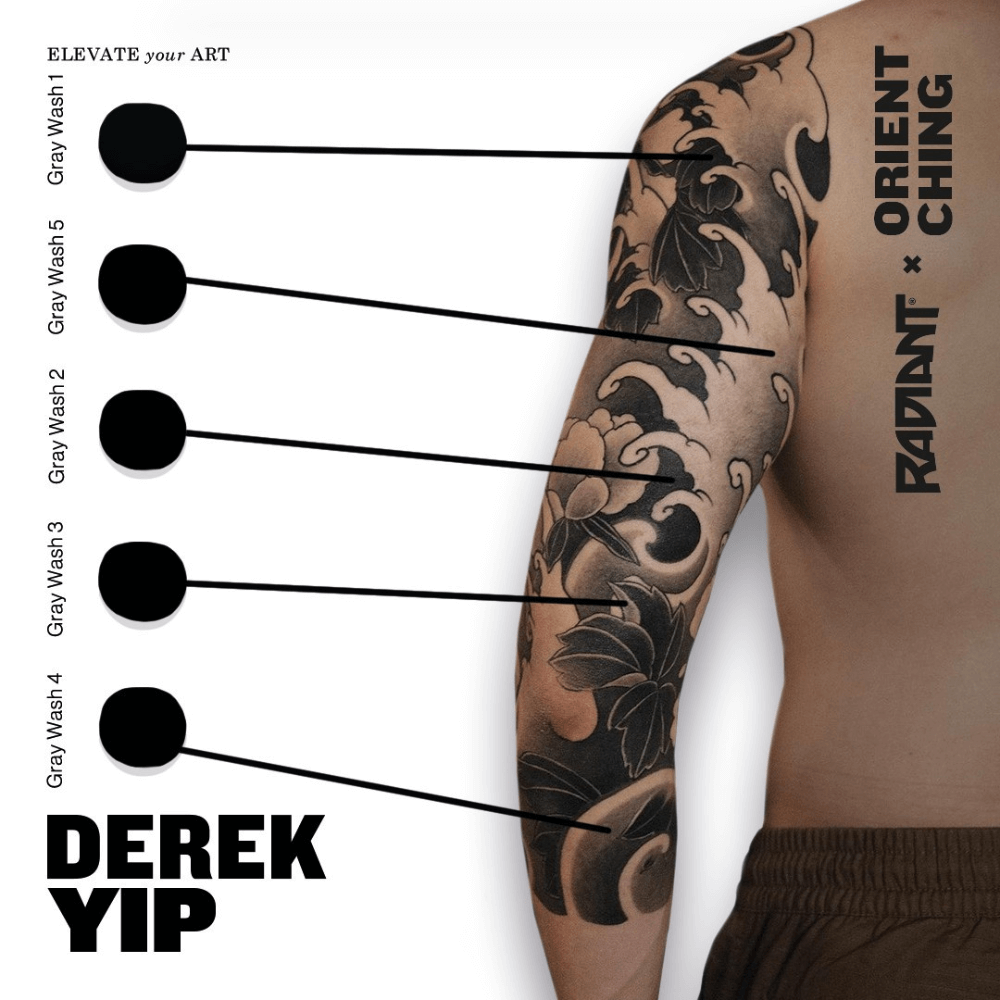 Radiant Colors Ink Orient Ching Greywash Set (2oz)