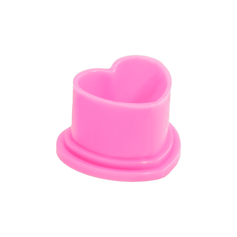 Bag of 500 Saferly Heart Medium Ink Cups - Pink