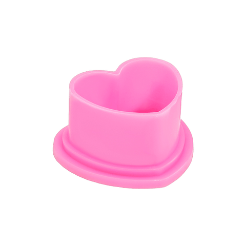Bag of 500 Saferly Heart Large Ink Cups - Pink