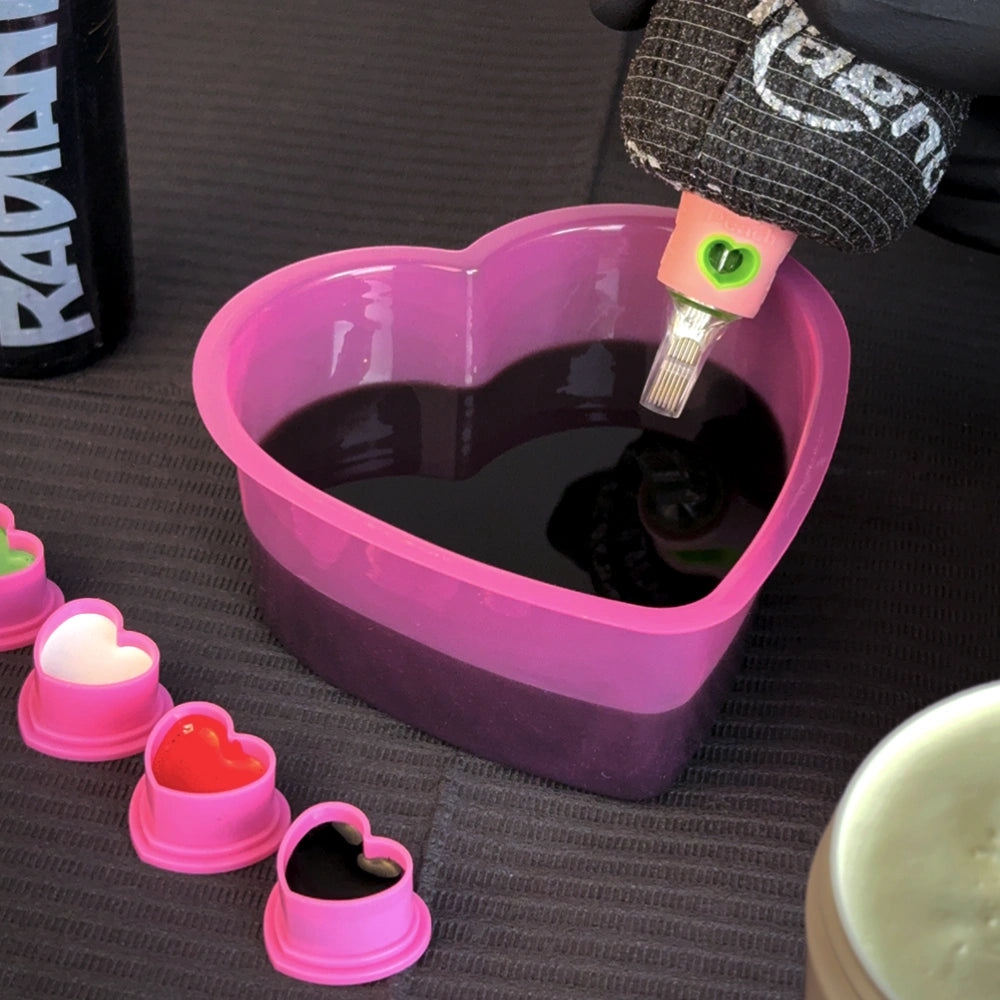 Saferly Heart Rinse Cups - Pink (Pack of 50)