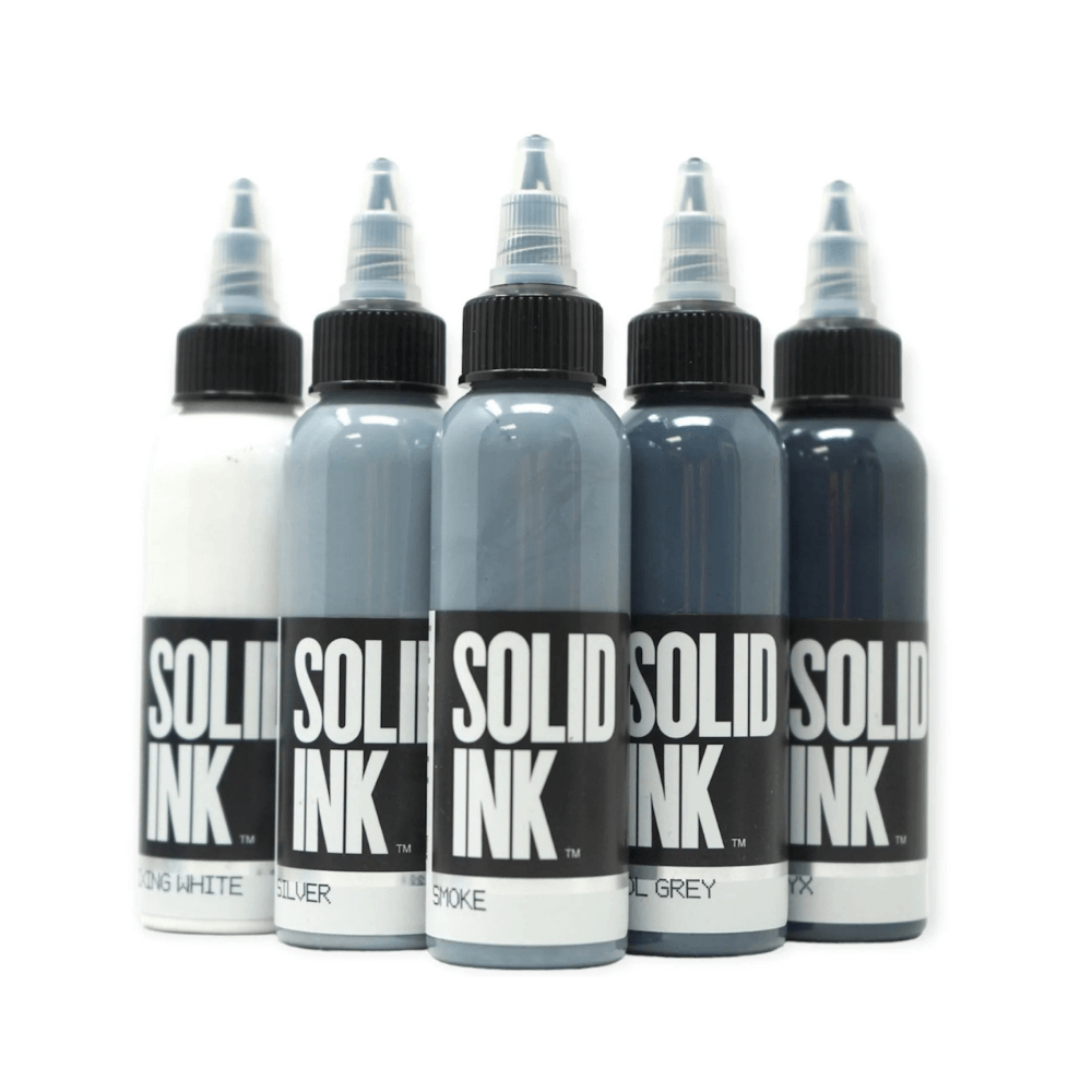 Solid Ink - Opaque Grey Set (1oz) - magnumtattoosupplies