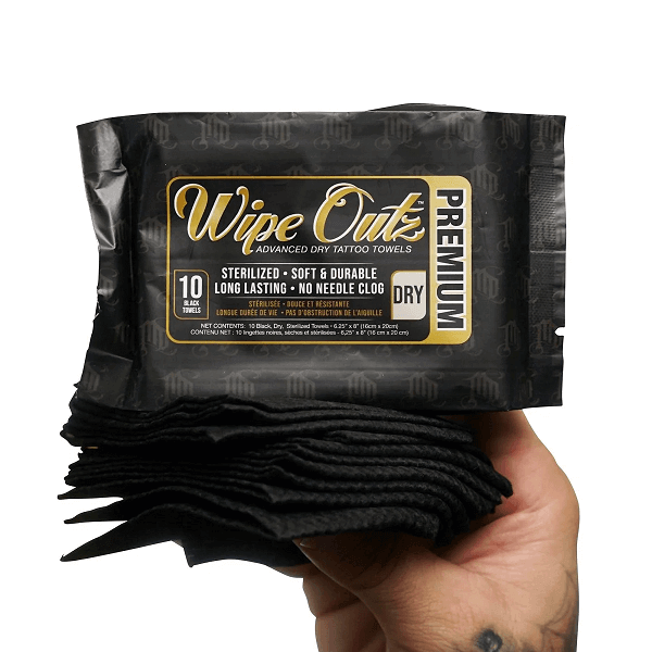 Wipe Outz™ OG Black Tattoo Towels (Dry) magnumtattoosupplies