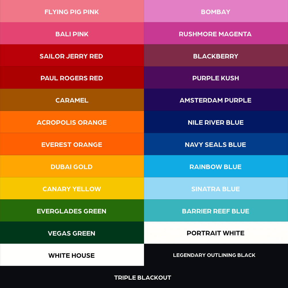 World Famous Ink - 25 Colour Set 30ml (1oz)