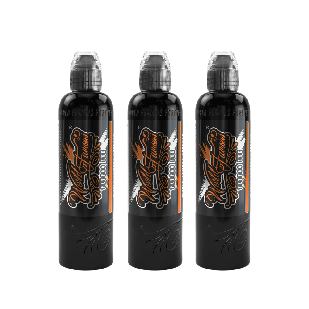 World Famous Ink - Charcoal Greywash Set 120ml (4oz) - magnumtattoosupplies
