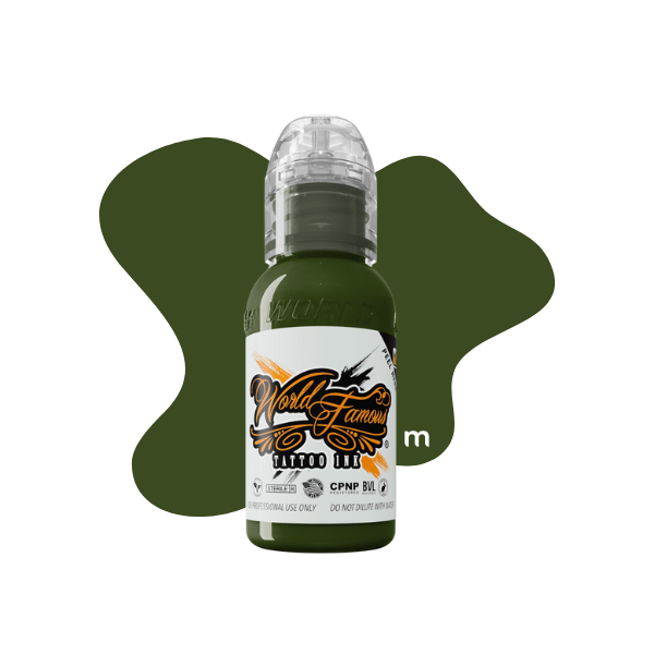 World Famous Ink Jay Freestyle Watercolor Olive Green (1oz)