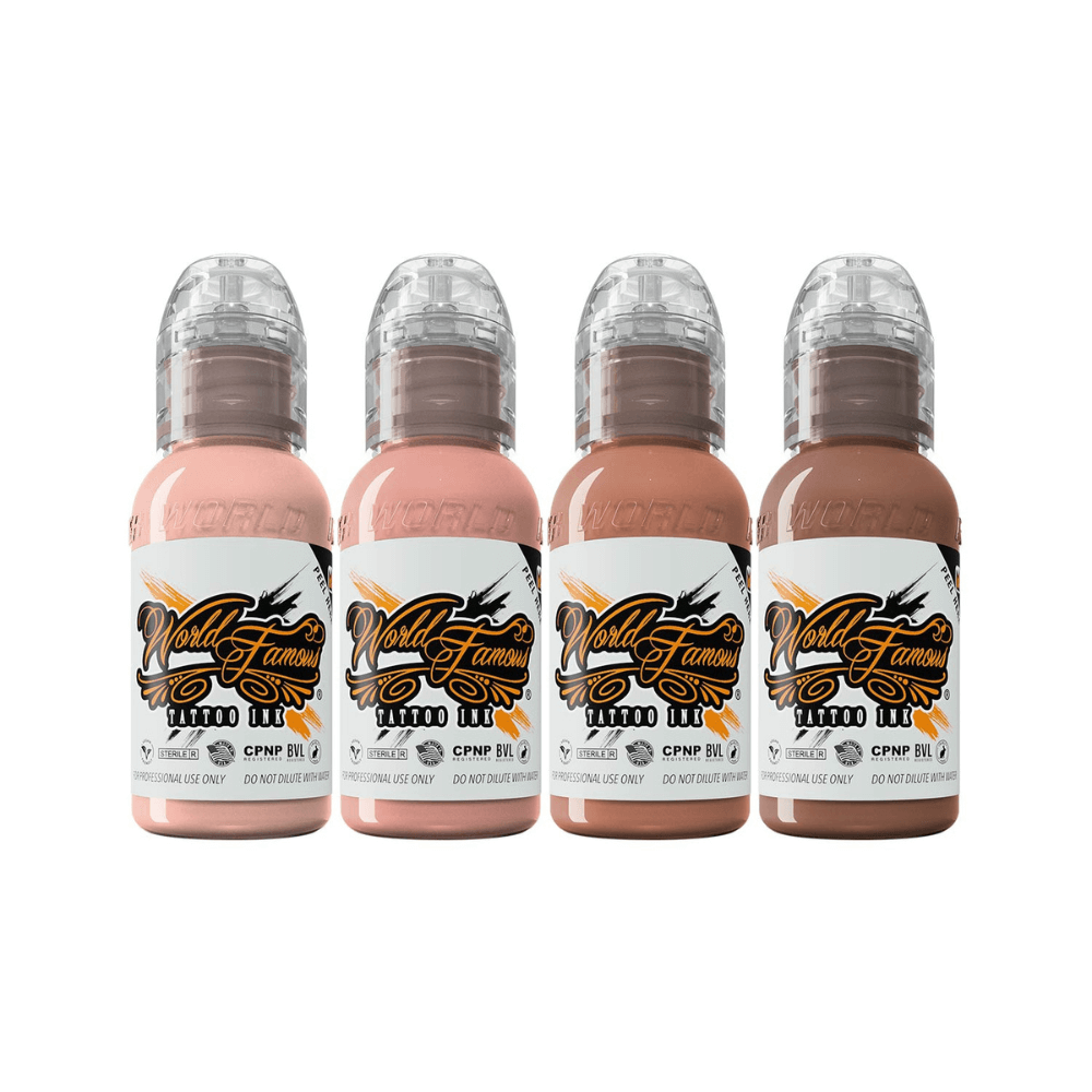 World Famous Ink - Maks Kornev's Pink Skintone Set 30ml (1oz) - magnumtattoosupplies