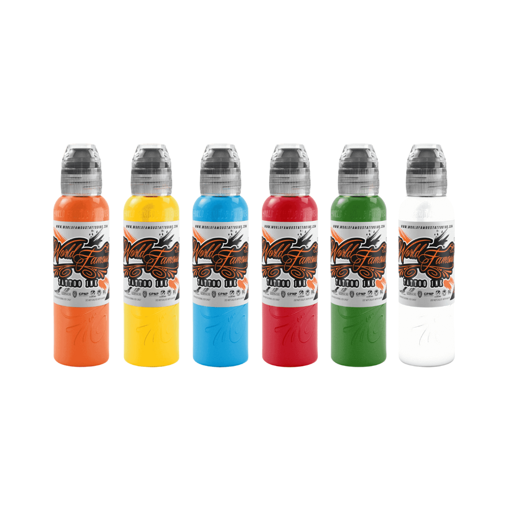 World Famous Ink - Simple Colour Set 30ml (1oz) - magnumtattoosupplies