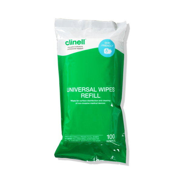 Clinell Universal Sanitising Wipes Canister - Refill Pack (100) - magnumtattoosupplies