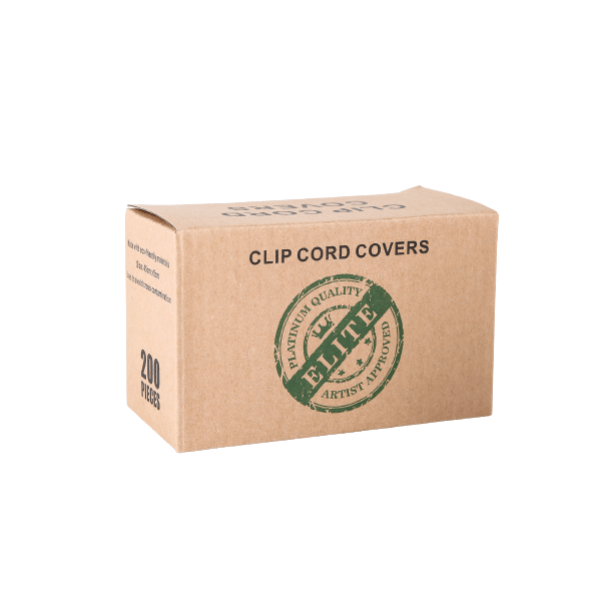 Elite Black Eco-Friendly Clipcord Covers 5cm x 80cm (200pcs/box)