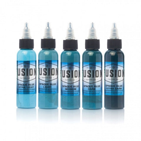 Fusion Ink - Opaque Blue Set - magnumtattoosupplies
