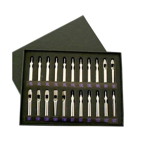 Imported Stainless Steel Tips Set (22) - magnumtattoosupplies