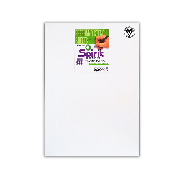 Spirit Freehand Stencil Sheets - Transfer Tracing Paper (40) in Carbon & Tracing Paper collection by Spirit available from Magnum Tattoo Supplies - box packaging view