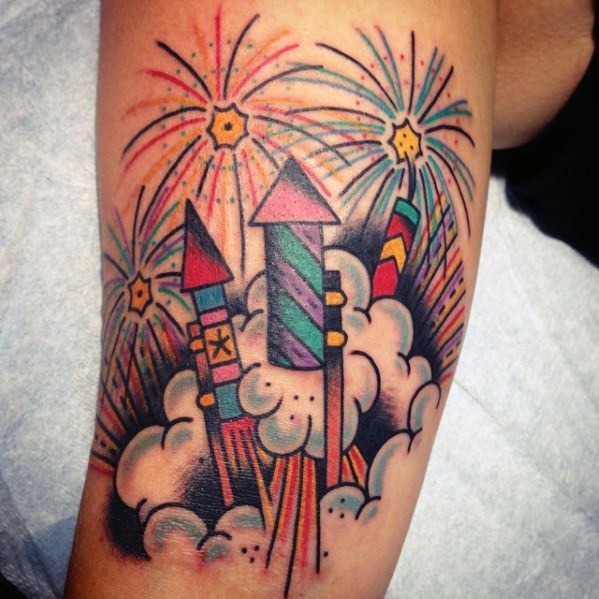 Explosive Firework Tattoos for New Year | Great Value Tattoo Inks