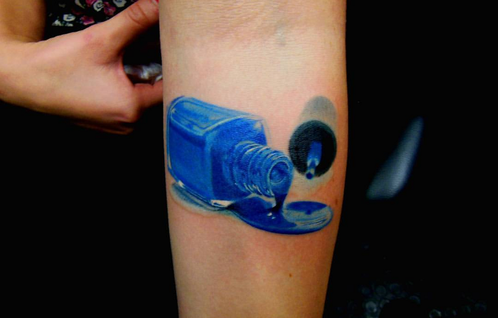 Incredible Nail Polish Tattoos | Pelikan Drawing Ink