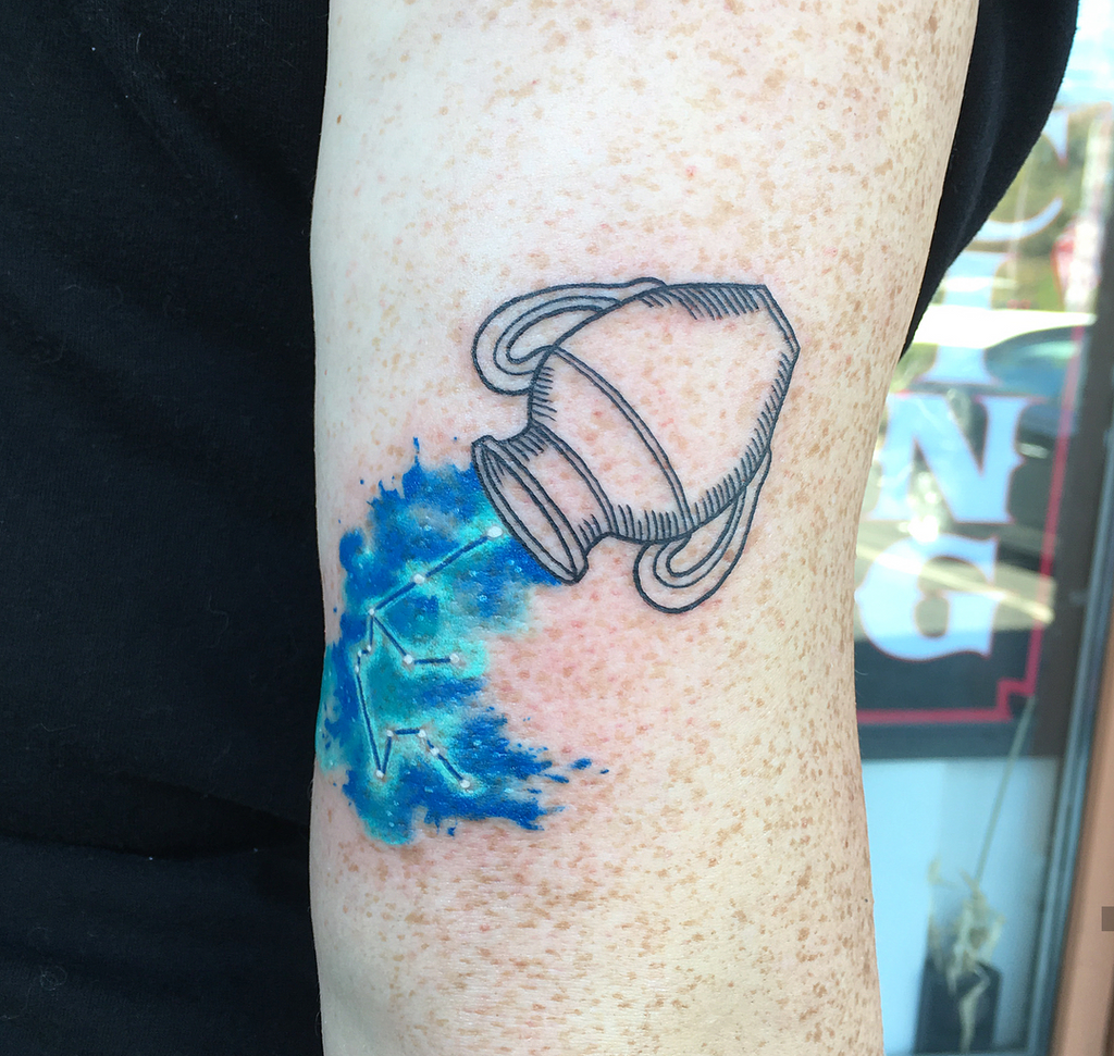 Amazing Aquarius Tattoos this January | Radiant Mixing Solution