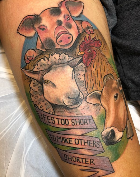 Beautiful Vegan-inspired Tattoos | Spirit Vegan Transfer Cream