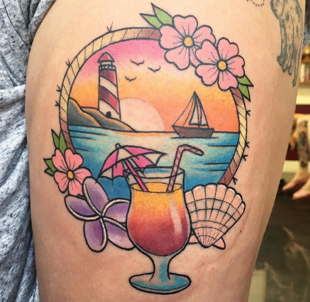 Cute Cocktail Tattoos to cool you down this Summer | Radiant Fruit Colours Set