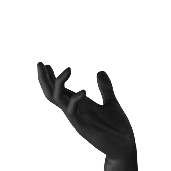 Black disposable tattoo gloves