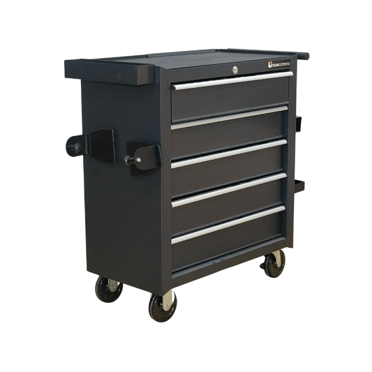 5 Drawer Mobile Tattoo Workstation - Black