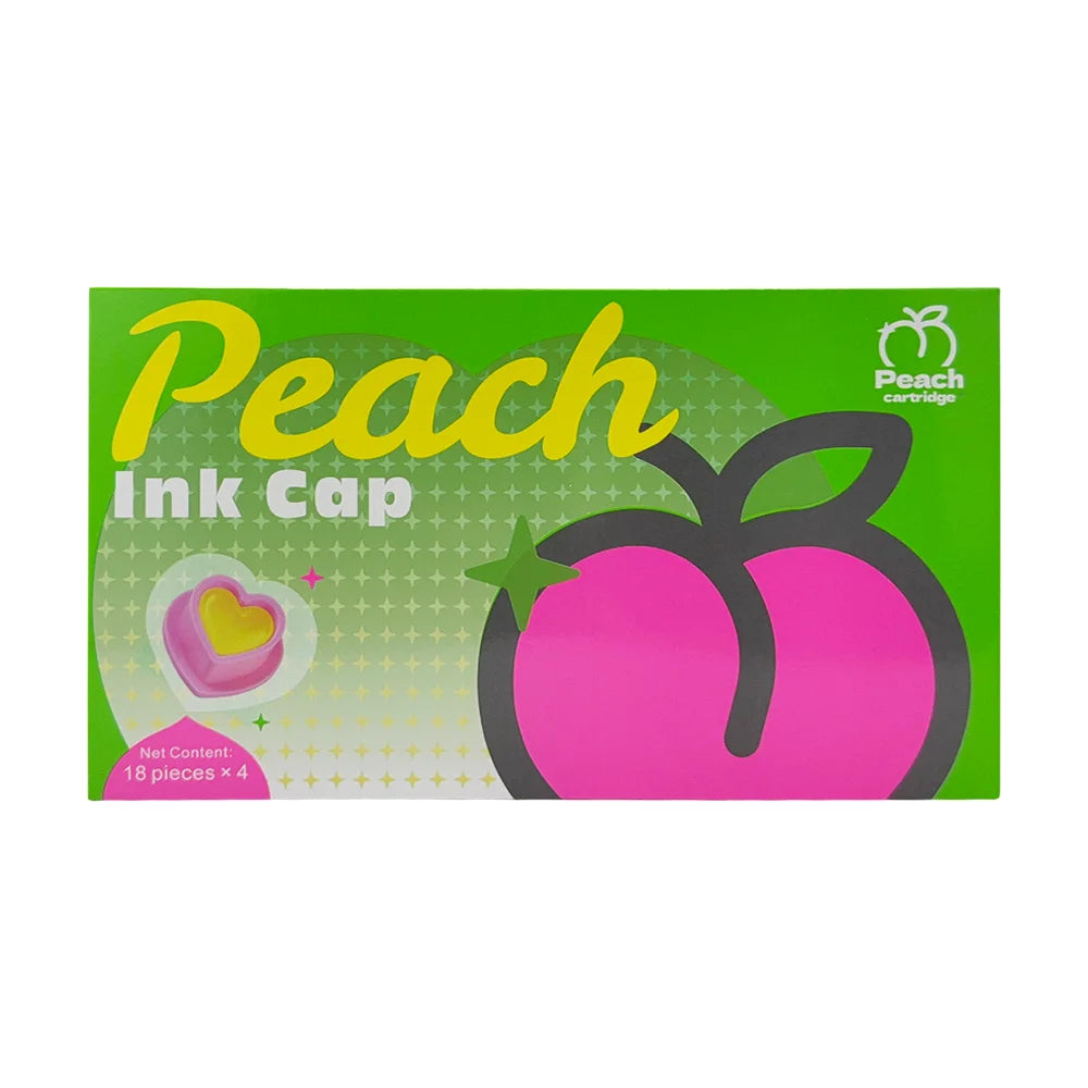 Peach Sterile Silicone Ink Caps (Box of 72)