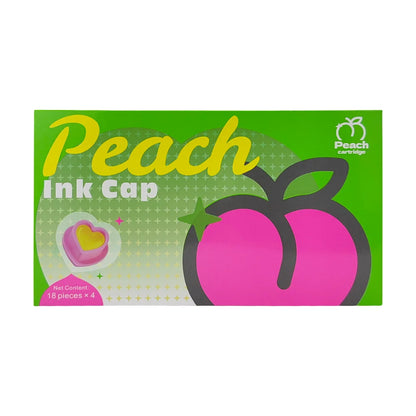 Peach Sterile Silicone Ink Caps (Box of 72)