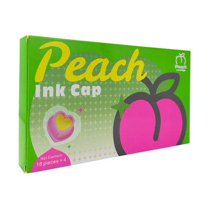 Peach Sterile Silicone Ink Caps (Box of 72)