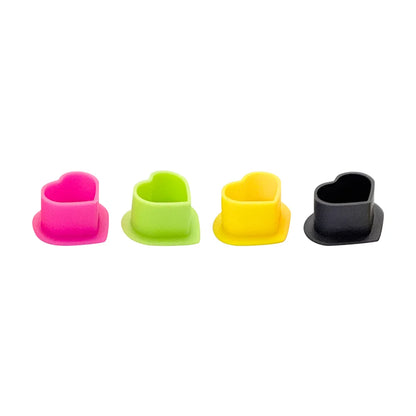 Peach Sterile Silicone Ink Caps (Box of 72)