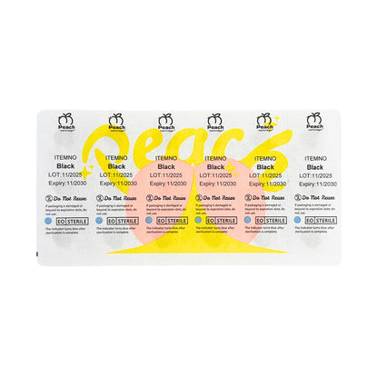 Peach Sterile Silicone Ink Caps (Box of 72)