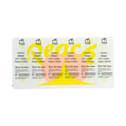 Peach Sterile Silicone Ink Caps (Box of 72)