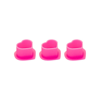 Peach Sterile Silicone Ink Caps (Box of 72)