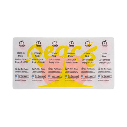 Peach Sterile Silicone Ink Caps (Box of 72)
