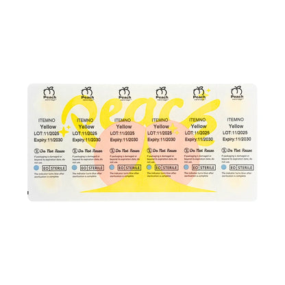 Peach Sterile Silicone Ink Caps (Box of 72)