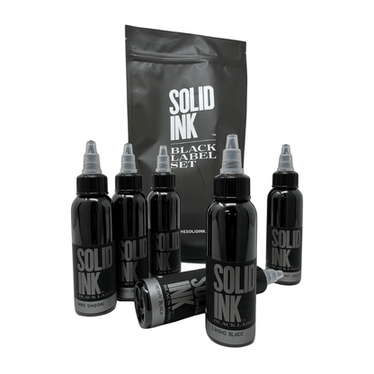 Solid Ink - Black Label Grey Wash Set With Lining & Heavy (6 x 1oz)
