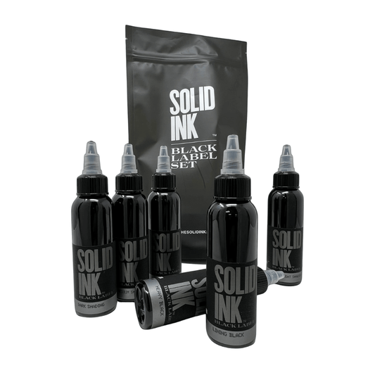 Solid Ink - Black Label Grey Wash Set With Lining & Heavy (6 x 1oz)