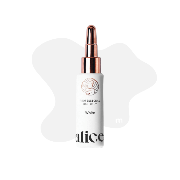 Alice PMU Cosmetic Ink (15ml) White pigment available from Magnum Tattoo Supplies UK - front view