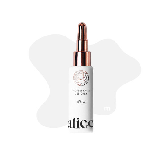 Alice PMU Cosmetic Ink (15ml) White pigment available from Magnum Tattoo Supplies UK - front view